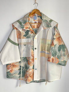 Chemise upcyclée à col marin